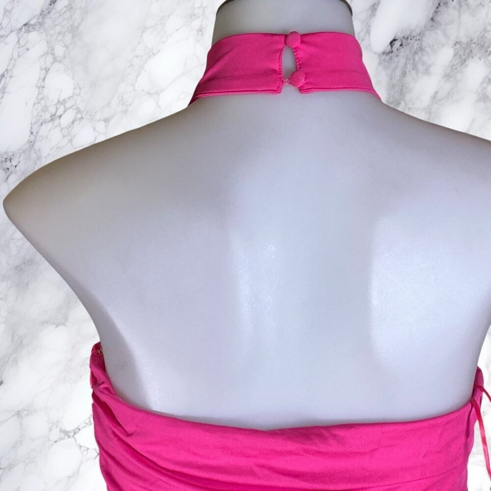 Superdown Mallory High Neck Dress - Hot Pink - Picture 12 of 12